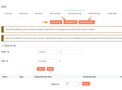 enroll an audience in a course or program_screenshot 1